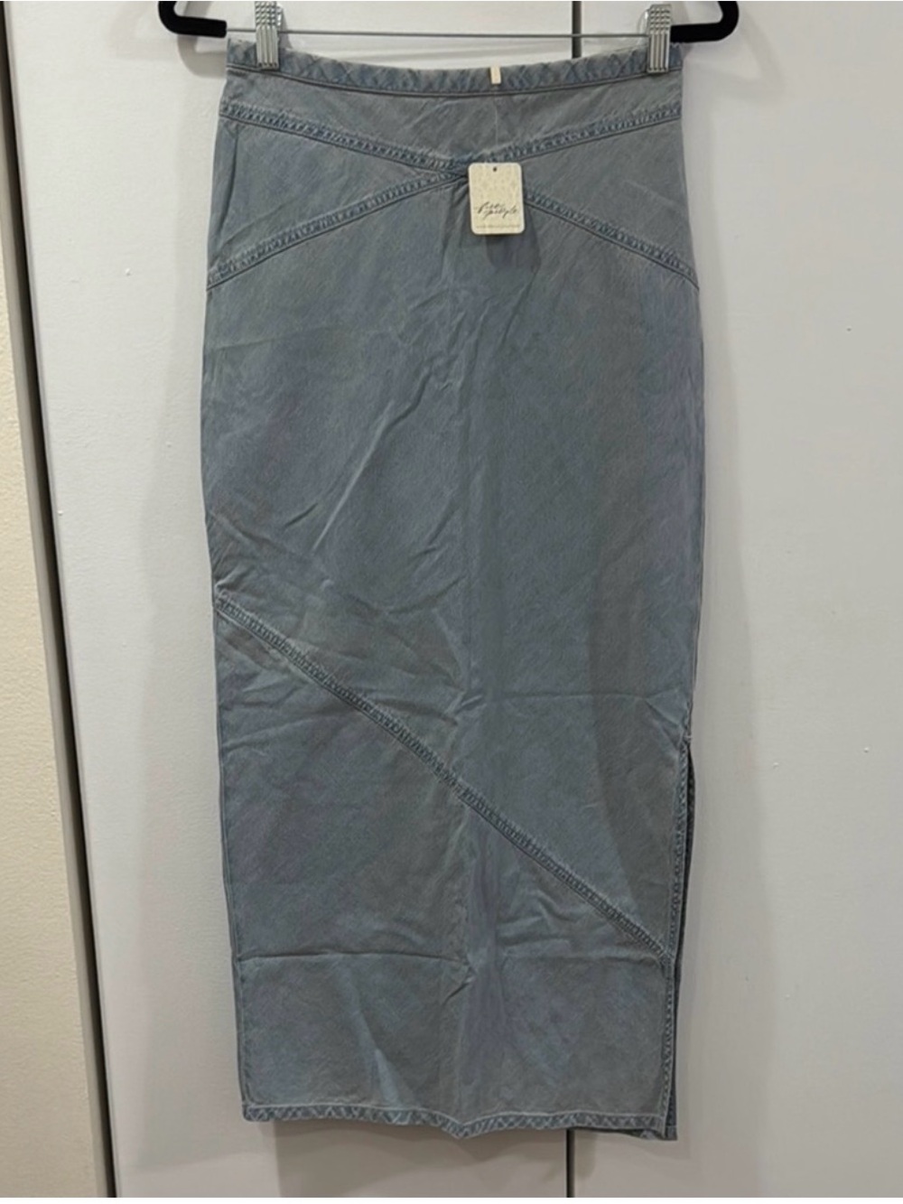 We The Free Chambray Muse Moment Mid-Rise Slip Skirt - Picture 4 of 9